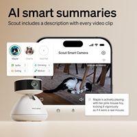 Caméra pour chien de compagnie, intérieur, avec application téléphonique, caméra pour chat 360° °   Caméra pour chien 1080P avec vision nocturne, audio bidirectionnel, caméra domestique WiFi