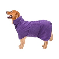 Peignoir de bain pour chien en microfibre doux, super absorbant, de luxe, serviette de bain, peignoir pour chat, peignoir de séchage pour animaux de compagnie