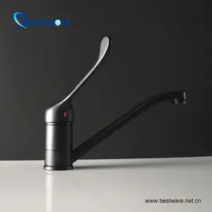 Modern Industrial Touchless mão livre banheiro preto aço inoxidável bacia torneira
