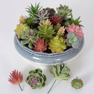 New DIY <strong>Small</strong> <strong>Potted</strong> <strong>Plants</strong> <strong>Indoor</strong> Decoration Artificial Succulent <strong>Plants</strong> - Product Image 2