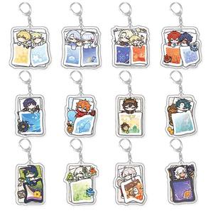 Juego acrílico <span class=keywords><strong>Anime</strong></span> colgante lindo Barbatos dormir Genshin llavero <span class=keywords><strong>Cosplay</strong></span> dibujos animados bolsa llavero regalo teléfono móvil encanto llaveros - Product Image 1