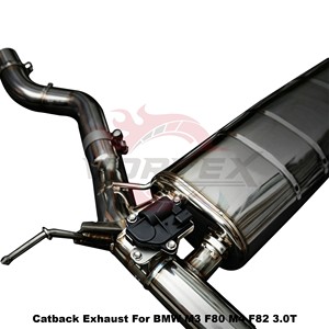 Vortex Electronic Valved <b>Exhaust</b> for BMW M3 F80 M4 F82 F83 S55 3.0T SS304 Performance Muffler - Product Image 5
