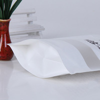 Offre Spéciale sac en plastique ziplock snack noix poudre papier blanc kraft debout pochette avec fenêtres