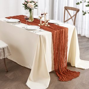 Chemins <span class=keywords><strong>de</strong></span> <span class=keywords><strong>table</strong></span> en étamine en terre cuite Chemins <span class=keywords><strong>de</strong></span> <span class=keywords><strong>table</strong></span> en <span class=keywords><strong>gaze</strong></span> Chemins <span class=keywords><strong>de</strong></span> <span class=keywords><strong>table</strong></span> Boho pour douche nuptiale Décorations <span class=keywords><strong>de</strong></span> fête d'anniversaire <span class=keywords><strong>de</strong></span> mariage - Product Image 3