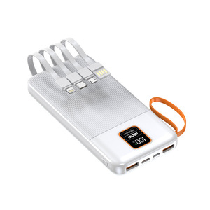 พาวเวอร์แบงค์แบบพกพา ความจุสูง 50000mAh 20000mAh ชาร์จเร็ว 120W สำหรับขายส่งข้ามประเทศ พร้อมสายในตัว ช่องเสียบ Type-C Input/Output - Product Image 1
