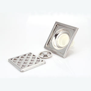 סגנון מודרני אנטי-ריח 4 אינץ 'מפלדת נירוסטה מלכודות דפוס מרובע קל קל קל משקל מקלחת נקיה חדר אמבטיה נקי - Product Image 4