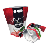 Pochettes personnalisées Bag-in-Box pour vin et jus de fruits avec valve, sachets souples en plastique avec bec verseur pour boissons liquides