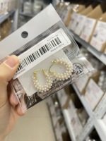 Orecchini a Cerchio Vintage Eleganti con Perle a Forma di U per Donne, Impermeabili, Ipoallergenici, per Feste, Gioielli Regalo