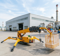 Mini-grue araignée à bras articulé de 18 m avec démarrage électrique et transmission hydraulique pour la logistique