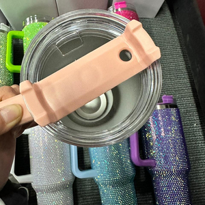 Vaso Térmico de Lujo para Coche de Acero Inoxidable con Purpurina, 40oz, Aislamiento al Vacío, con Pajita y Asa, para Viaje, con Diseño de Diamantes, 6-12 Horas - Product Image 5
