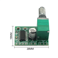 Carte d'amplificateur de puissance numérique 5V de haute qualité avec potentiomètre à commutation, alimentée par USB, carte d'amplificateur PAM8403