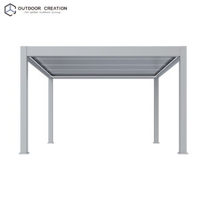 Pergola motorisée à lames orientables en aluminium - Modèle Prestige 4x4 FS, autoportante, protection UV, design bioclimatique pour jardin extérieur - Product Image 4