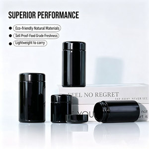 Bulk Buy 3oz Custom Logo Packaging <b>Container</b> Glass Jar With Child Resistance Security <b>Lids</b> for 3.5g 7g Herb Tobacco Supplements - Product Image 4