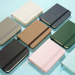 สมุดโน้ต A7 PU ปกแข็ง พร้อมสายรัดยางยืด พกพาสะดวก ไดอารี่ขนาดเล็ก  รับทำโลโก้บริษัท ของขวัญทางธุรกิจ - Product Image 2