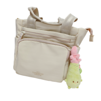 Porte-clés en peluche aubergine mignon - Outil d'écriture en peluche douce avec clip pour l'école et la décoration de sac