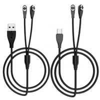 Câble de charge USB-C pour Shokz, charge rapide 2-en-1 OPENRUN AfterShokz/S710 Openswim Pro avec gaine en PVC