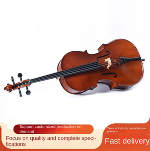 Cello d'étude léger pour <span class=keywords><strong>adulte</strong></span> débutant, avec table en épicéa brésilien, touche en ébène et dos en érable - Product Image 3