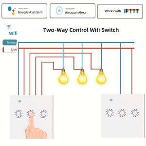 Interruptor de Pared Inteligente con Control Remoto WiFi Puma King, Control Dual Táctil, Compatible con Apple HomeKit, Control por Voz, Vidrio Templado, Clasificación IPX7 - Product Image 2