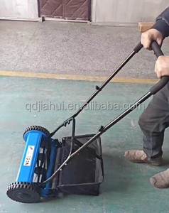 Tay đẩy 16inch có thể điều chỉnh 5-Blade đẩy Reel Máy cắt cỏ với hiệu quả bắt cỏ, điều chỉnh chiều cao (màu xanh) cỏ cắt - Product Image 3