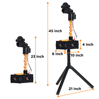 Furlihong 3804BH Robot de Tennis de Table ping-pong avec filet de recyclage de balle, fréquence d'alimentation et Angle réglables, 8 Modes de rotation