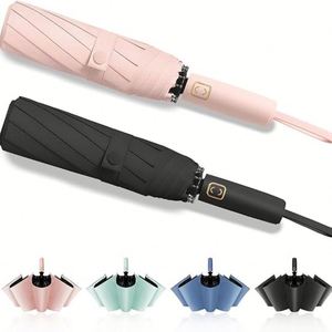 Paraguas Plegable de 3 Secciones al por Mayor, Protección UV UPF50+, Doble Uso para Sol y Lluvia, Portátil, de Viaje, con Logotipo Personalizado, Multicolor, para Mujeres y Niñas - Product Image 1