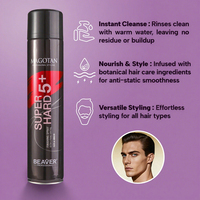 Sprays coiffants professionnels MAGOTAN 420 ml Séchage rapide Tenue forte 24 heures Spray aérosol pour cheveux Spray de finition pour cheveux pour salons