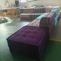 Canapé modulaire bohème OAKEN, canapé combiné en tissu patchwork coloré, canapé à combinaison libre pour salon de villa
