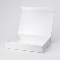 Boîte cadeau rigide blanche avec couvercle à charnière pour bijoux, cosmétiques, bougies, thé, chocolat et présentation de produits de détail haut de gamme
