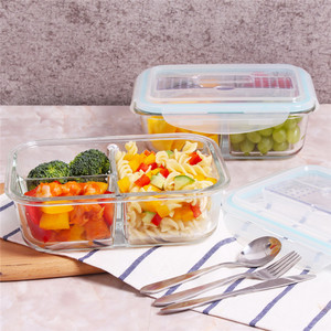 Boîte à <span class=keywords><strong>lunch</strong></span> <span class=keywords><strong>en</strong></span> <span class=keywords><strong>verre</strong></span> chauffable <span class=keywords><strong>avec</strong></span> ensemble de <span class=keywords><strong>couverts</strong></span>, boîte alimentaire résistante à la chaleur et couvercle <span class=keywords><strong>en</strong></span> PP, comprenant une cuillère et une fourchette - Product Image 6