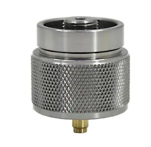 Адаптер для газовой плиты, небольшой адаптер для газовой плиты для кемпинга, выход: линейный клапан EN417 или газовая канистра на 16 унций/1 фунт, два типа