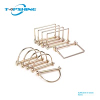 Verrou de remorque jaune de style américain 1/4 pouce, cylindre de verrouillage étanche et durable pour modification automobile, attaches de sécurité pour course