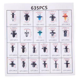 635-teiliges Sortiment an Kunststoff-Auto-Befestigungsclips und Karosserie-Befestigungselementen, Auto-Clips, Nieten- und Stoßstangen-Kit - Product Image 2