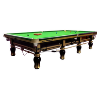Table de billard de luxe de 12 pieds pour tournoi, avec plateau en ardoise, pieds en bois massif et retour automatique des billes, idéale pour les clubs