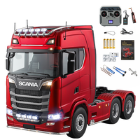 Kabolite Scania K770S 1/14 Camion de remorquage RC électrique hydraulique 6X6 6 roues motrices avec son et lumière, portes ouvrantes, télécommande 2.4GHz, chargeur métallique