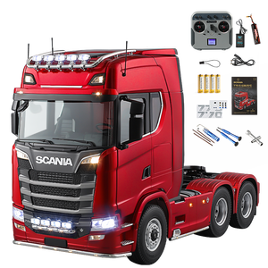 Kabolite <span class=keywords><strong>Scania</strong></span> K770S 1/14 Camión de Remolque <span class=keywords><strong>RC</strong></span> Eléctrico Hidráulico 6X6 con Sonido, Luces, Puertas Abatibles, Control Remoto 2.4GHz y Cargador Metálico - Product Image 1