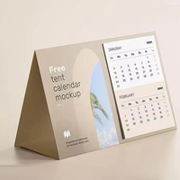 Calendrier de bureau unique et personnalisé 2025 avec horloge et cadre photo pour la décoration de bureau, le marketing et les cadeaux