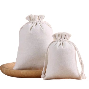 Bolsa con Cordón de Algodón Orgánico, Bolsa Ecológica de Lona con Cordón, Logotipo Personalizado, Bolsa para Guardar Joyas y Dulces - Product Image 1