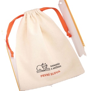 Pochette de maquillage en coton et lin personnalisée avec logo de marque, sac cadeau rose, sac cosmétique en coton et lin personnalisé avec cordon de serrage - Product Image 1