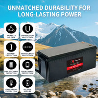 Paket Baterai Lifepo4 12v 100AH 200AH 24v 100ah 200ah 300ah 460ah 48V Lithium Ion Deep Cycle