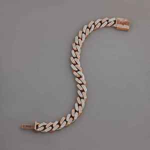 Luxury Moissanite Iced Cuban Link Bracelet 925 Sterling <b>Silver</b> Plated Hip Hop Style Trendy Chain Jewelry Gift <b>for</b> <b>Men</b> Women - Product Image 1