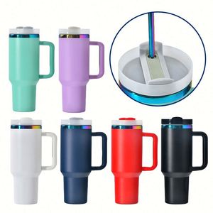 Taza de Viaje Ecológica de Doble Pared de 40 oz con Asa, para Sublimación y Serigrafía, Disponible en Blanco, desde Nuestro Almacén en EE. UU. - Product Image 3