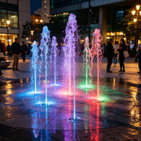 Fuente de Agua Interactiva con Luces LED de Colores para Niños, para Plazas Públicas y Parques