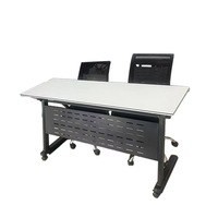 Table de formation moderne minimaliste en PVC, bureau mobile à combinaison libre, bureau de tutorat, bureau double place