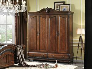 Gf0554 — meuble de <span class=keywords><strong>maison</strong></span> en bois massif de haute qualité, mobilier de chambre à coucher, décoration de garde-robe à 4 portes - Product Image 5