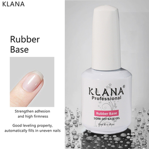 KLANA Wholesale Rubber Base <b>Coat</b> Professional Strong Adhesion Salon DIY <b>Clear</b> Gel Elastic Primer Rubber Base Gel for Nails - Product Image 2