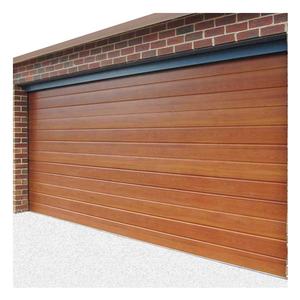 أبواب خشبية أوتوماتيكية معزولة للمخزن باب كهربائي دوار 16x8 باب جراج مزدوج رخيص - Product Image 1