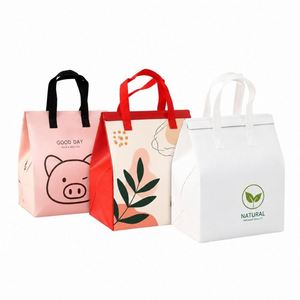 Wholesale Fashion Food Takeaway Tote Lunch Bag Carry Disposable Sanitary Takeaway Bags Cooler Bag - Product Image 2