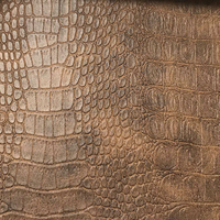 Tissu synthétique en PVC de haute qualité imprimé motif crocodile mica, multicolore, gaufré, résistant aux taches pour canapé