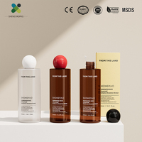 Flacon de toner en plastique de 250 ml à épaules droites avec bouchon à vis à bille pour produits cosmétiques hydratants pour le visage et liquides floraux
