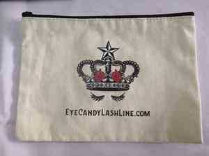 Pochette zippée en toile de coton noire vierge pour artisanat DIY, idéale pour factures, reçus, cosmétiques, fêtes et cadeaux - Product Image 4